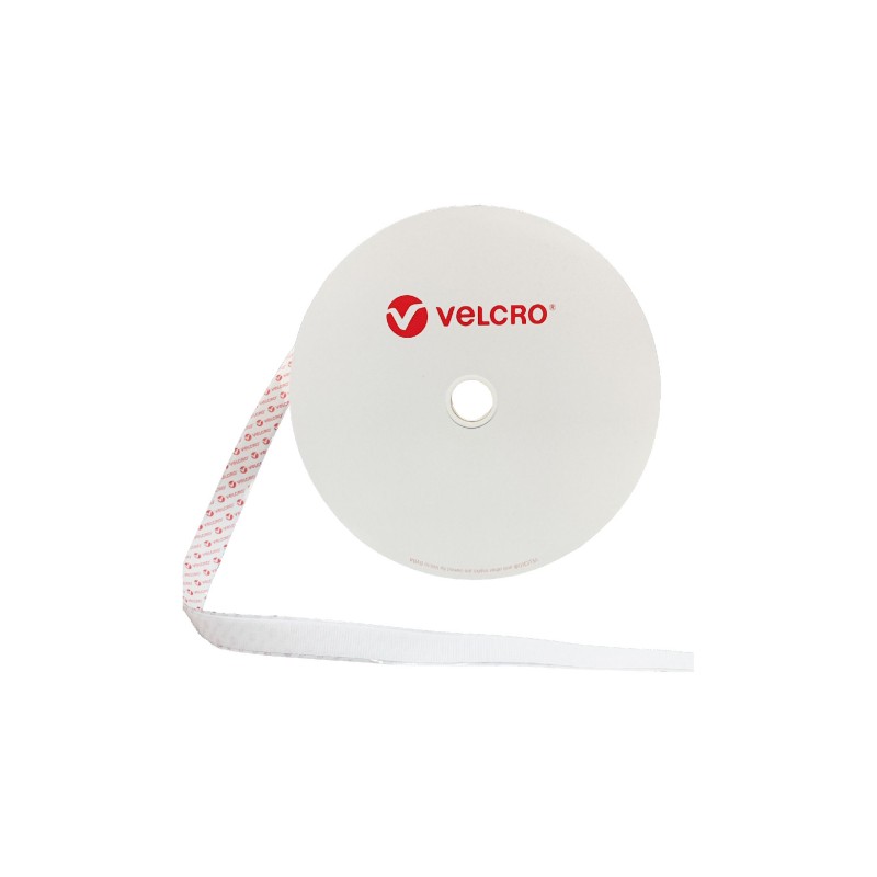 20mm Self Adhesive VELCRO® Brand White Hook 25m Roll