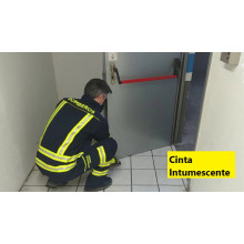 Intumescent tape for fire doors