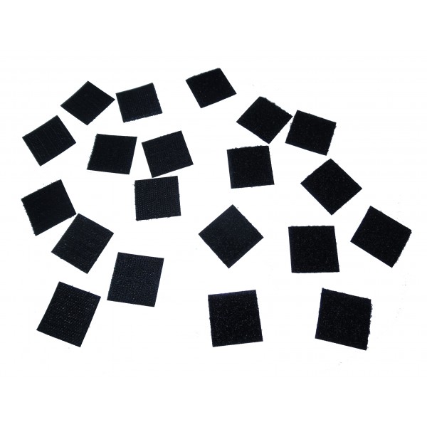 Adhesive VELCRO Die Cut Squares Colour Black Velcro Macho-Hook