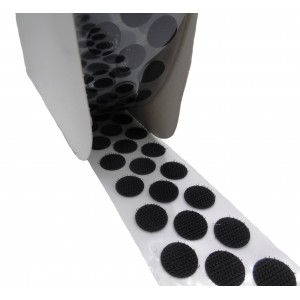 Adhesive VELCRO® Die-Cut Circles, 10mm Diameter - Roll of 5,750 Units