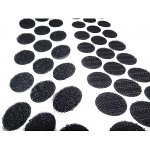 Cercles Scratch velcro noirs 10mm (10 paires)