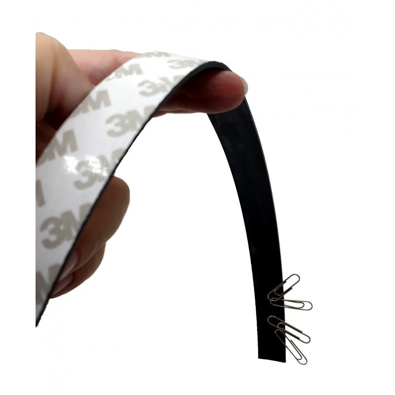 Bande Magnétique Néodyme Autocollante Extra Forte 30mm X 1m - Adhésif 3M, Support Jusqu'à 450g/m², Pour Bricolage Et Projets Créatifs