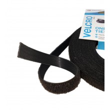 Ruban Velcro double, Mâle-Femelle, Hook&Loop, Noir – Rouleau de