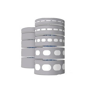 28mm Antidust Adhesive Tapes Pack - Two Rolls (Blind and Perforated) of 6.5m x 28mm