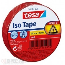 TESA® Cinta Aislante PVC 56190 Hasta 6000V Rojo