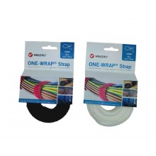 VELCRO® Cable Ties "ONE WRAP®" Double Male-Female, HOOK&LOOP "VEL-OW64300" "VEL-OW64301" - Pack of 25 13mm x 200mm cable ties