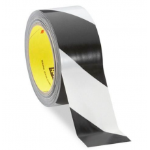 3M ™ Premium Vinyl Tape with Security Stripes 5700, White/Black - Tape of 33m x 55mm