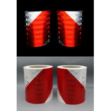 3M™ 823i Fita Microprismática Retrorrefletiva Flexível Branco / Vermelho - Pacote 2 r. de 70 mm x 9 m (1 esquerdo, 1 direito)